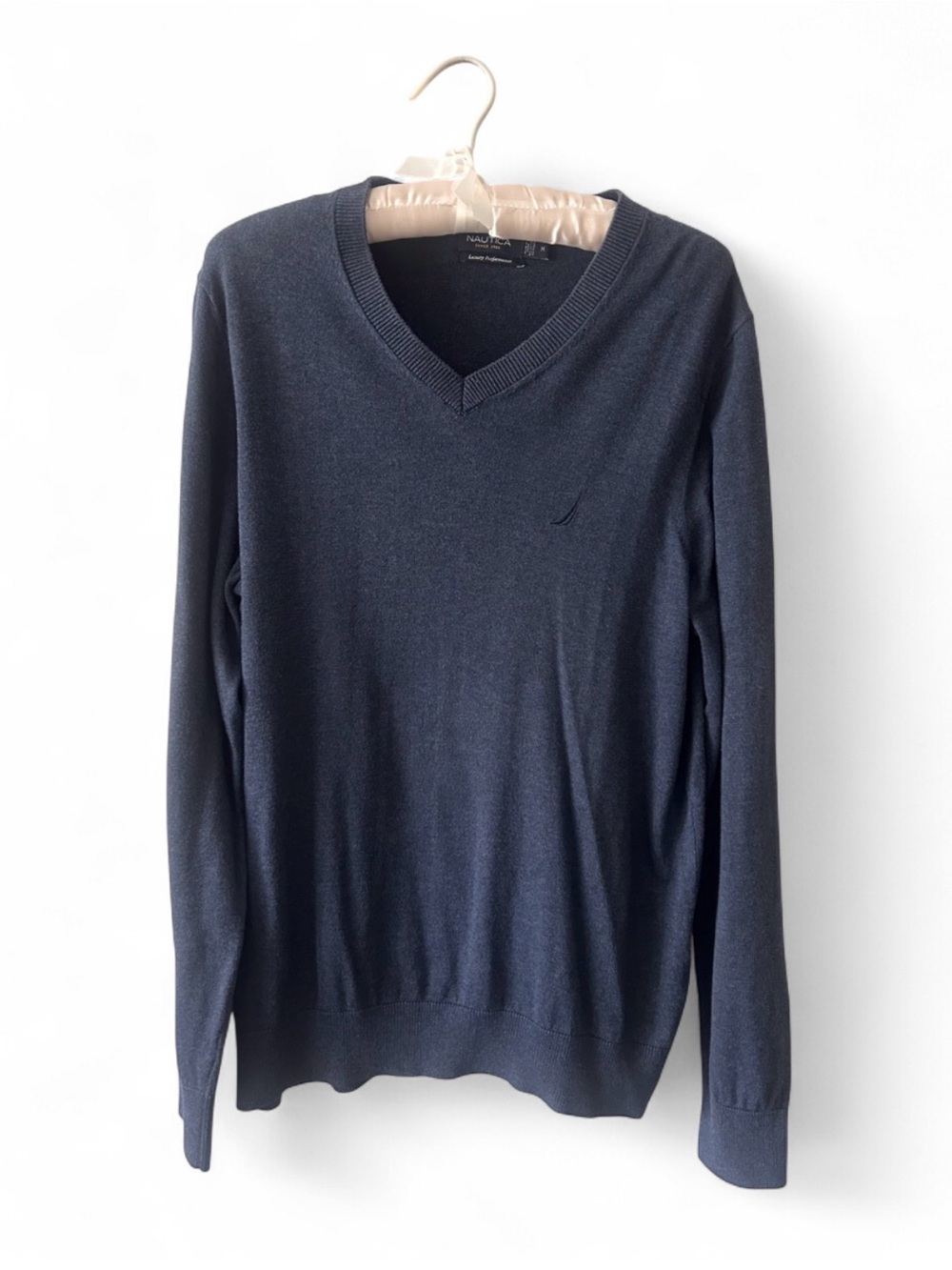 Men's Nautica Classic Navy blue V-neck Sweater
